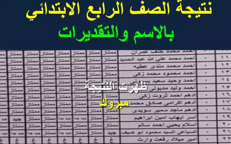 شوف نتيجتك بسهولة.. نتيجه الصف الرابع الابتدائي بالاسم فقط في المحافظات المصرية – المحرر العربي