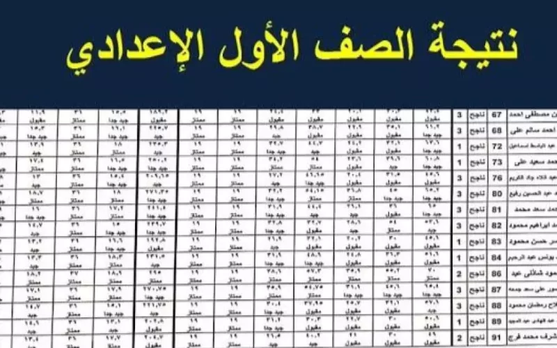 لينك Results.. نتيجة الصف الاول الاعدادي الترم الأول للعام الدراسي 2024-2025 موقع نتائج الأمتحان – المحرر العربي